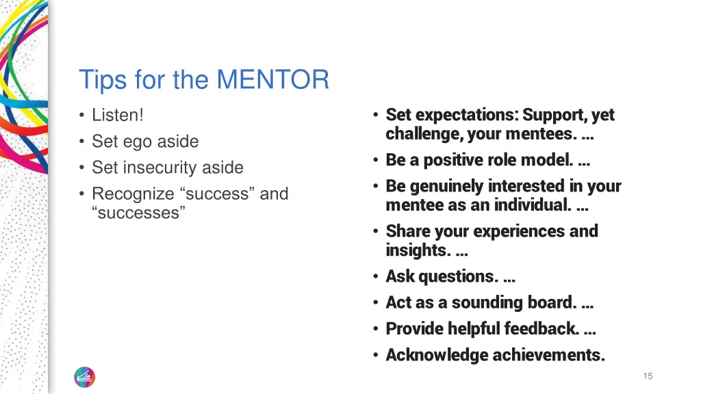 tips for the mentor