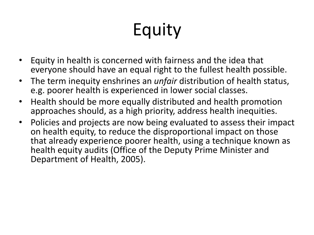 equity