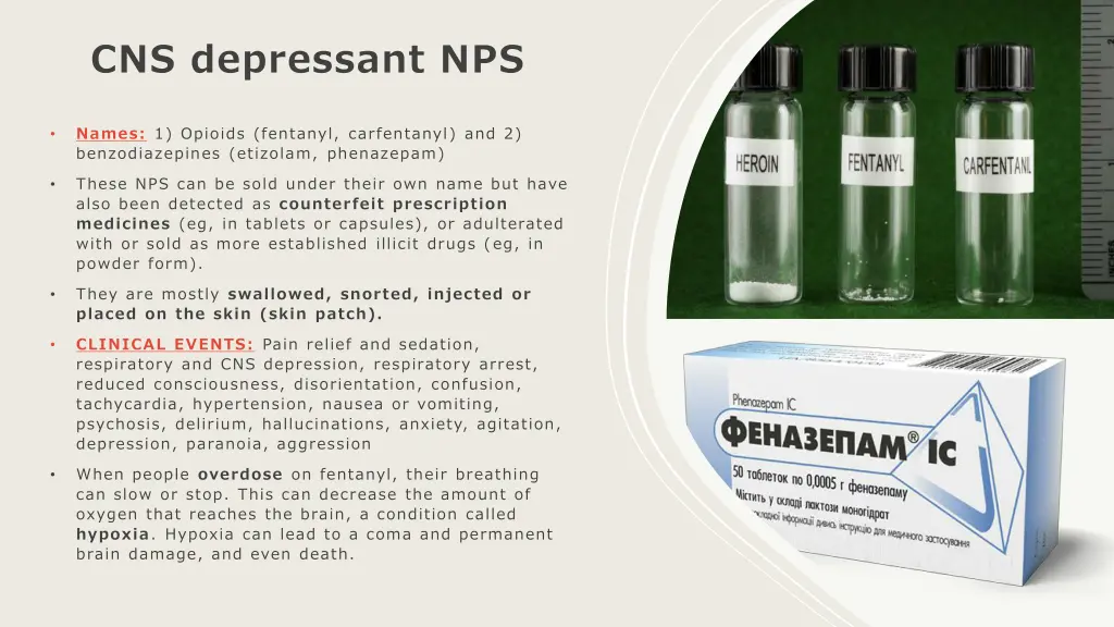 cns depressant nps