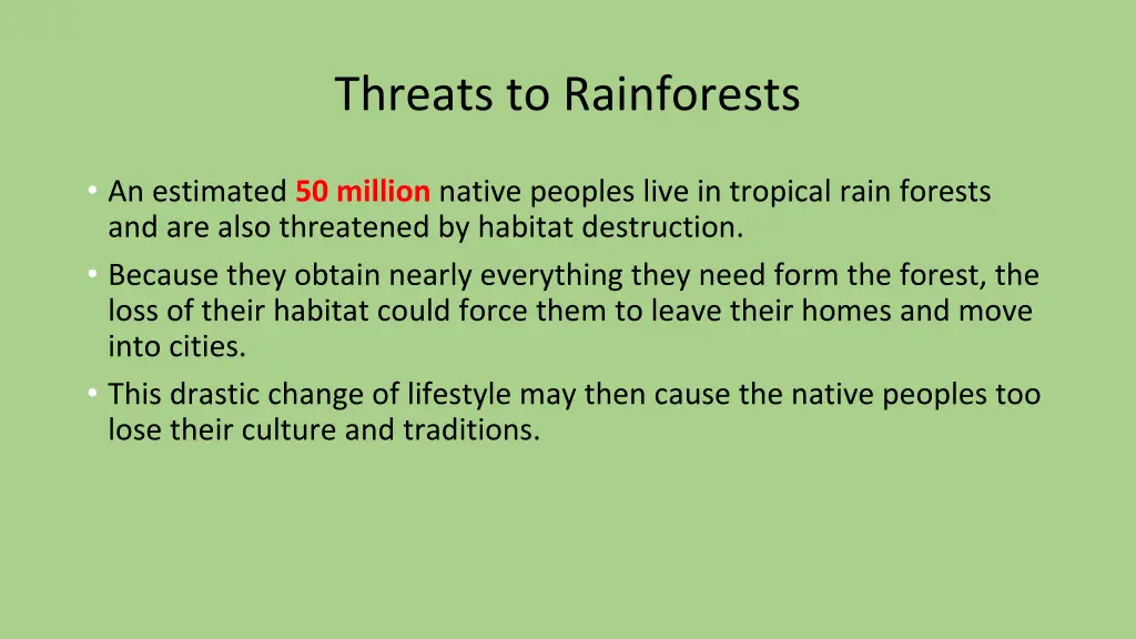 threats to rainforests 1