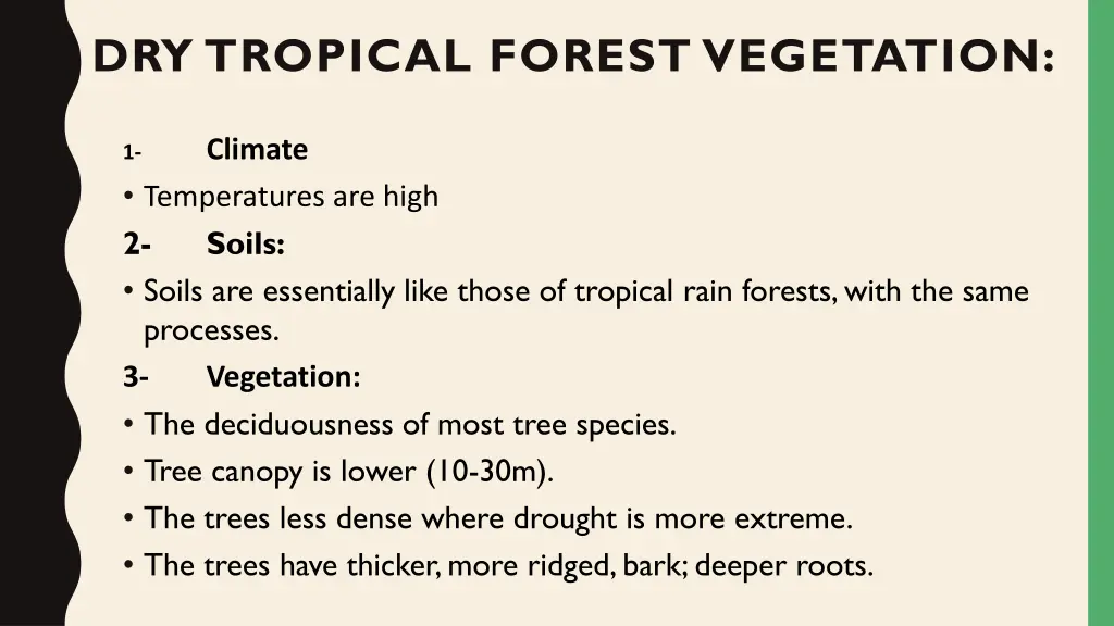 dry tropical forest vegetation