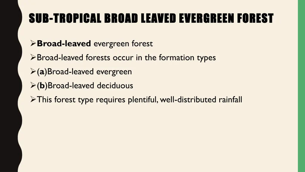 sub sub tropical broad leaved evergreen forest