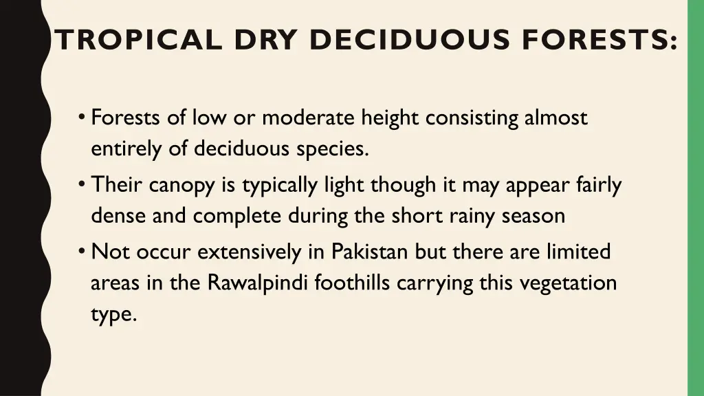 tropical dry deciduous forests