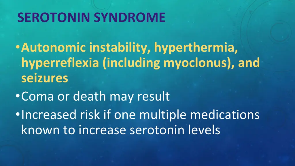 serotonin syndrome