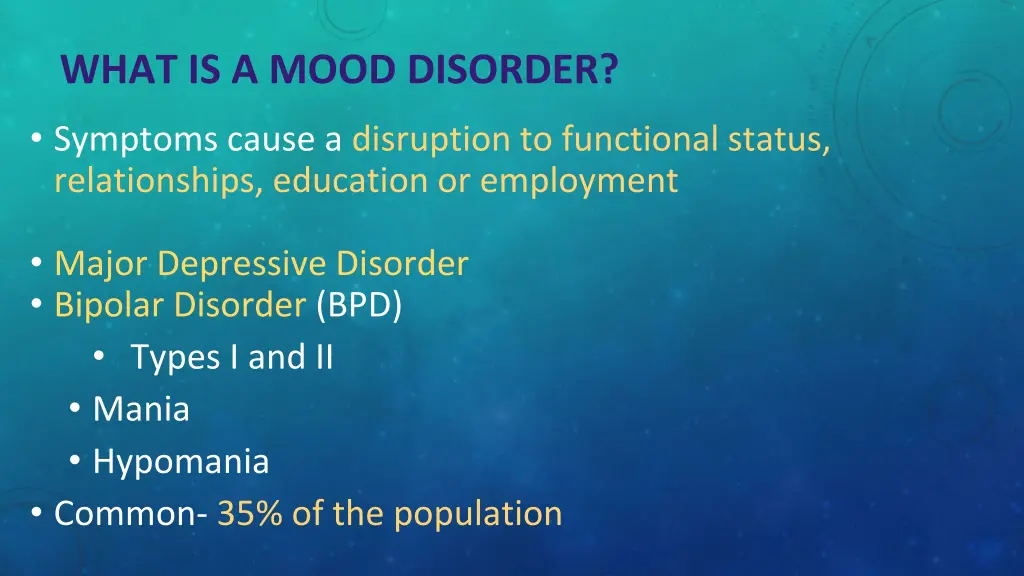 what is a mood disorder