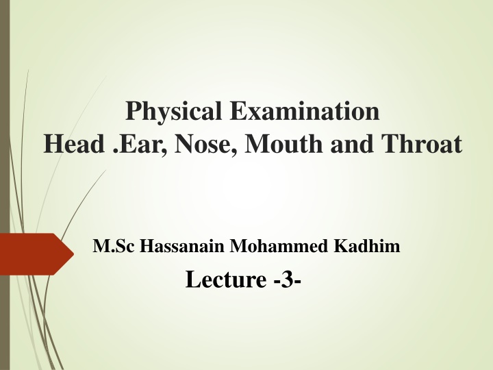 physical examination head ear nose mouth