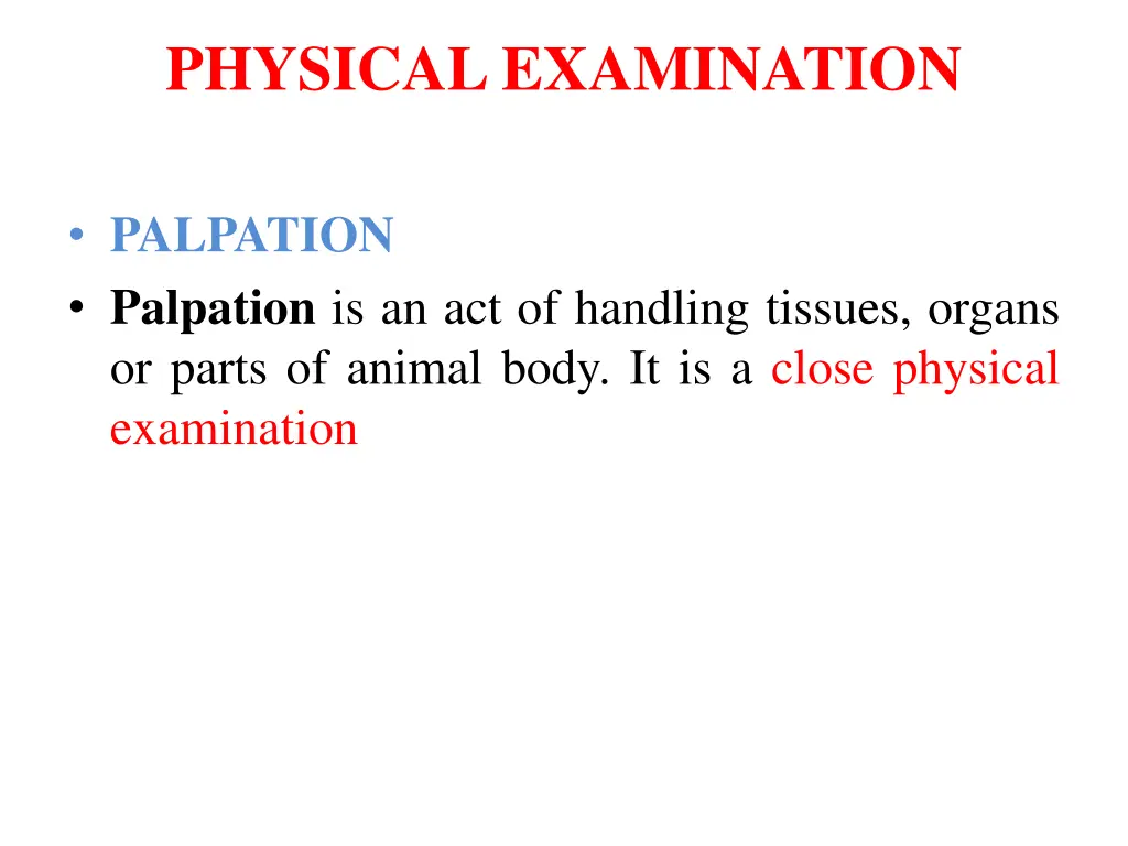 physical examination