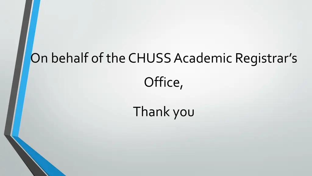 on behalf of the chuss academic registrar s