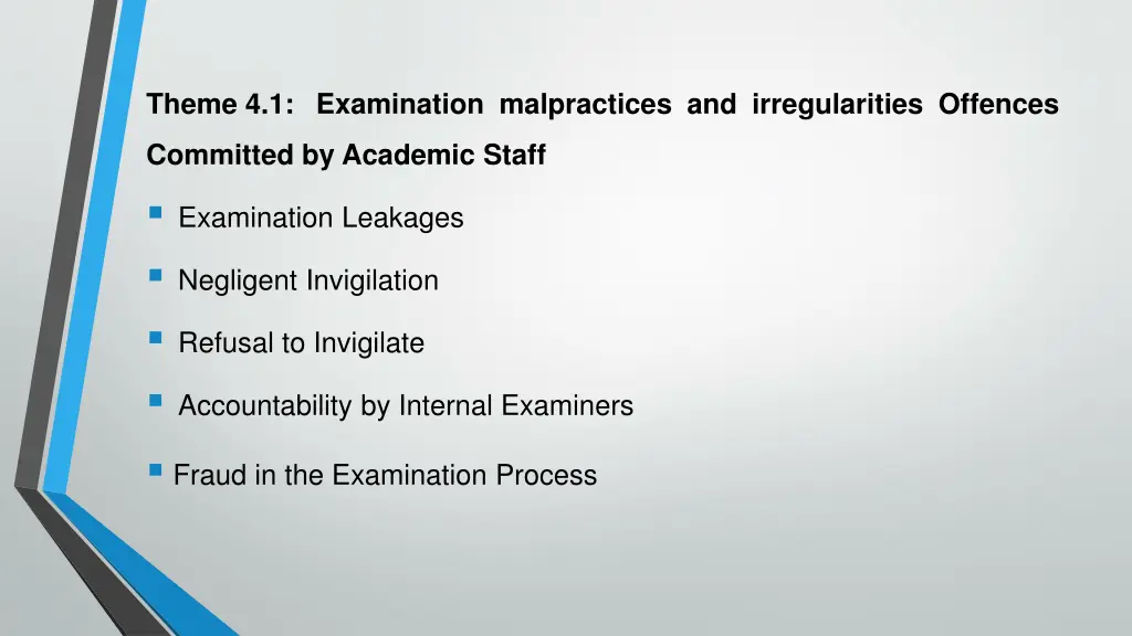 theme 4 1 examination malpractices