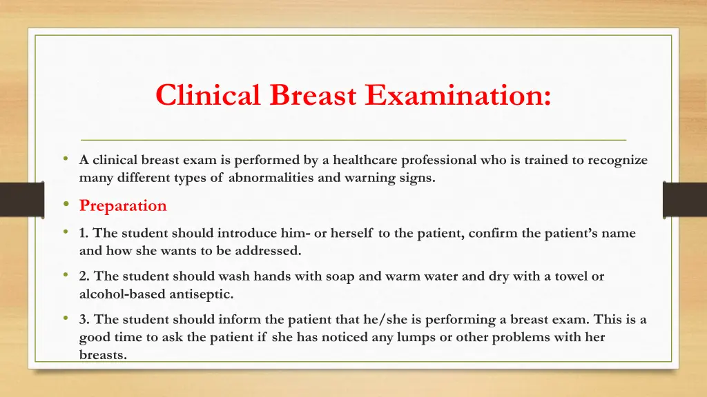 clinical breast examination