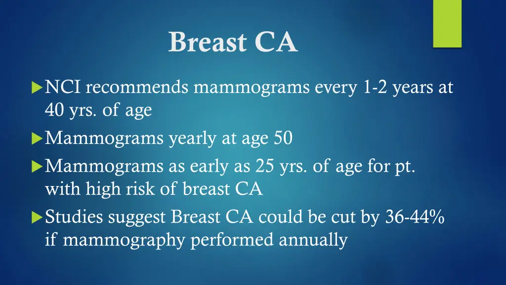 breast ca