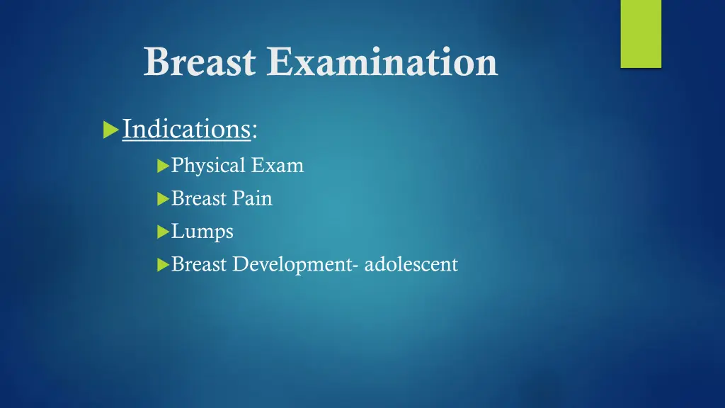 breast examination