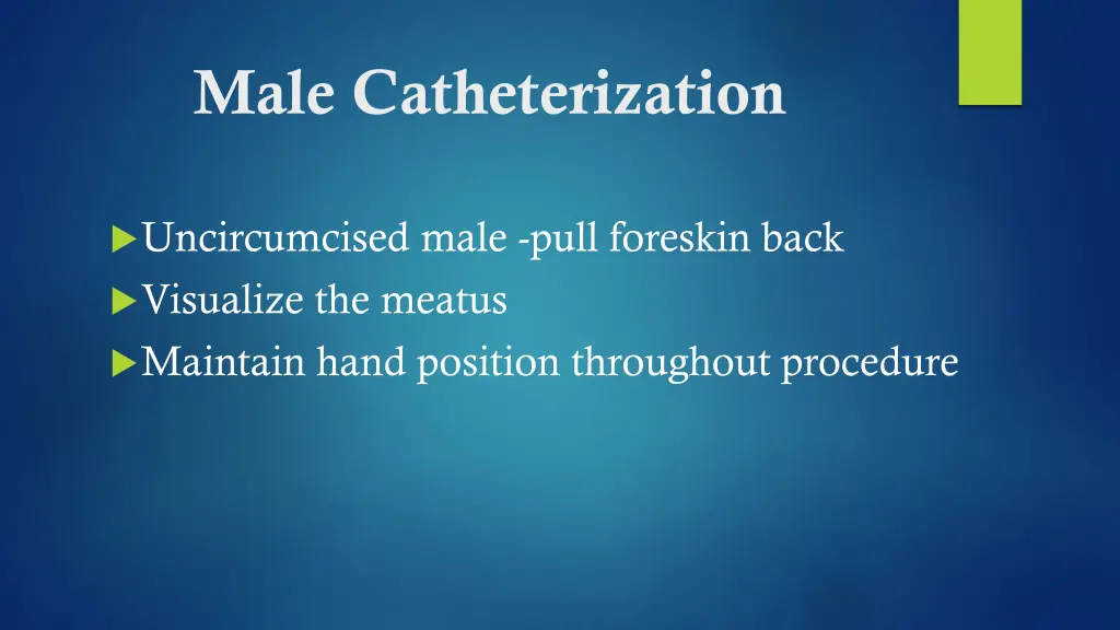 male catheterization