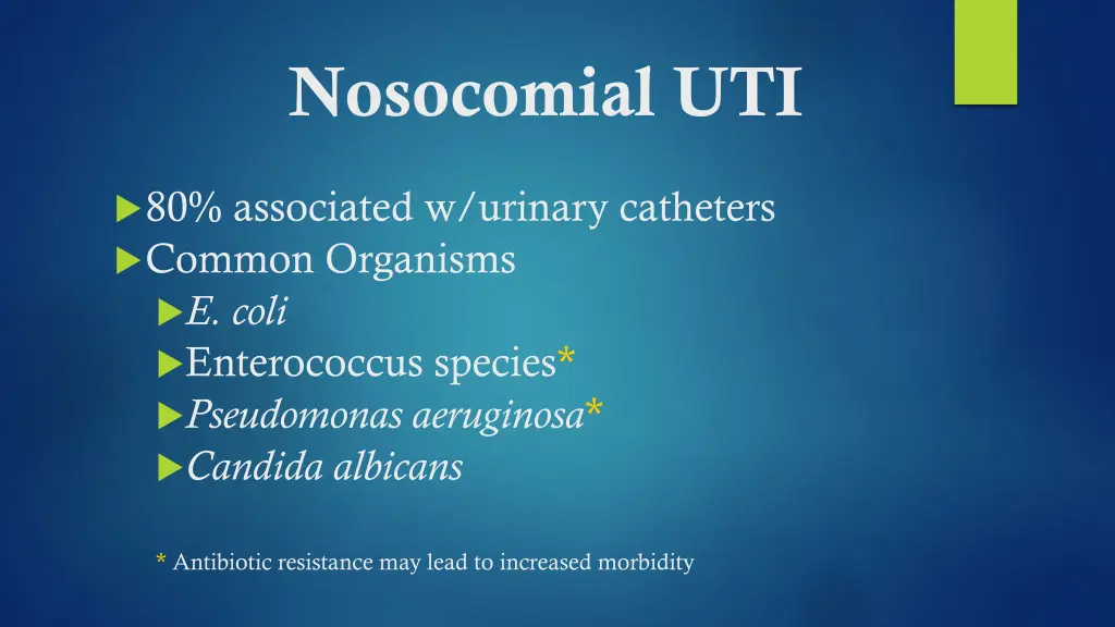 nosocomial uti