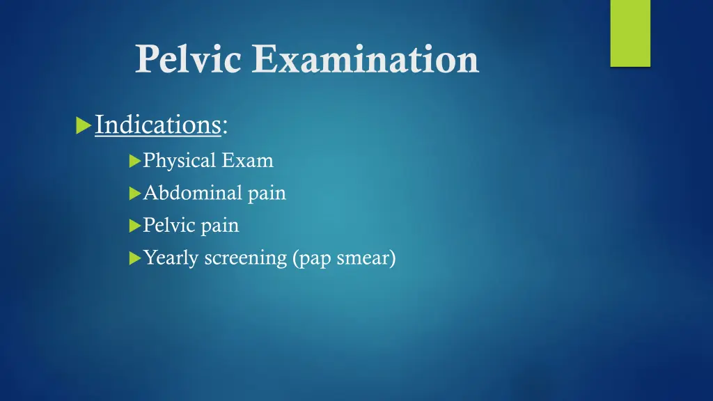 pelvic examination