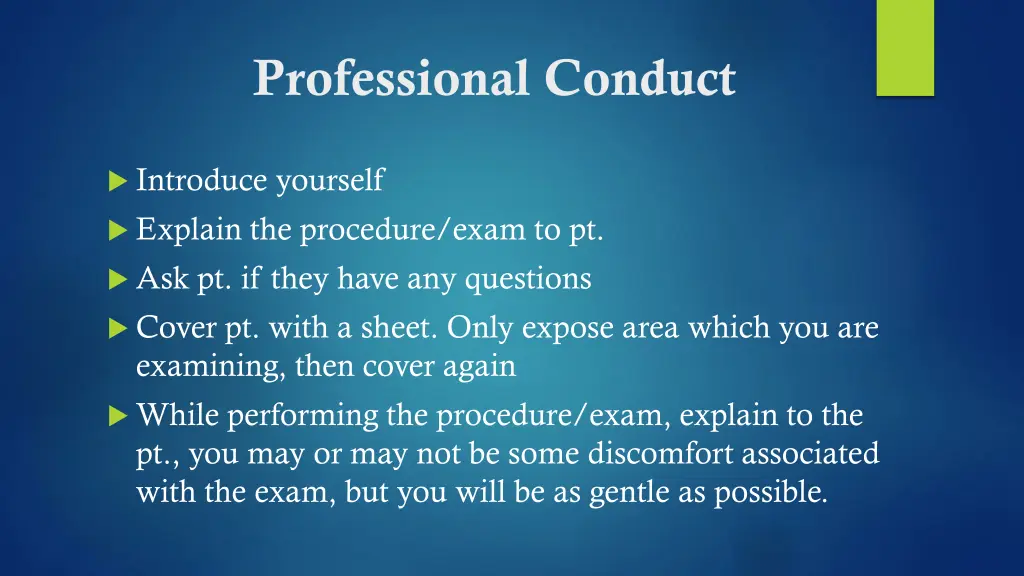 professional conduct