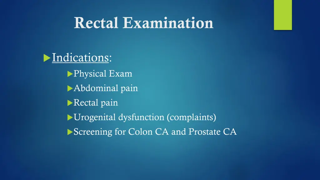 rectal examination