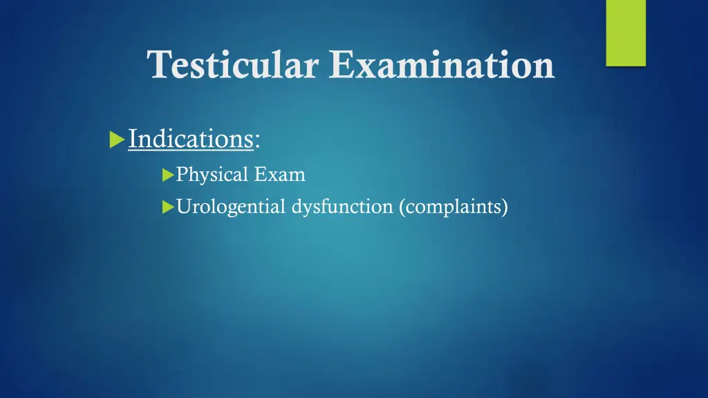 testicular examination