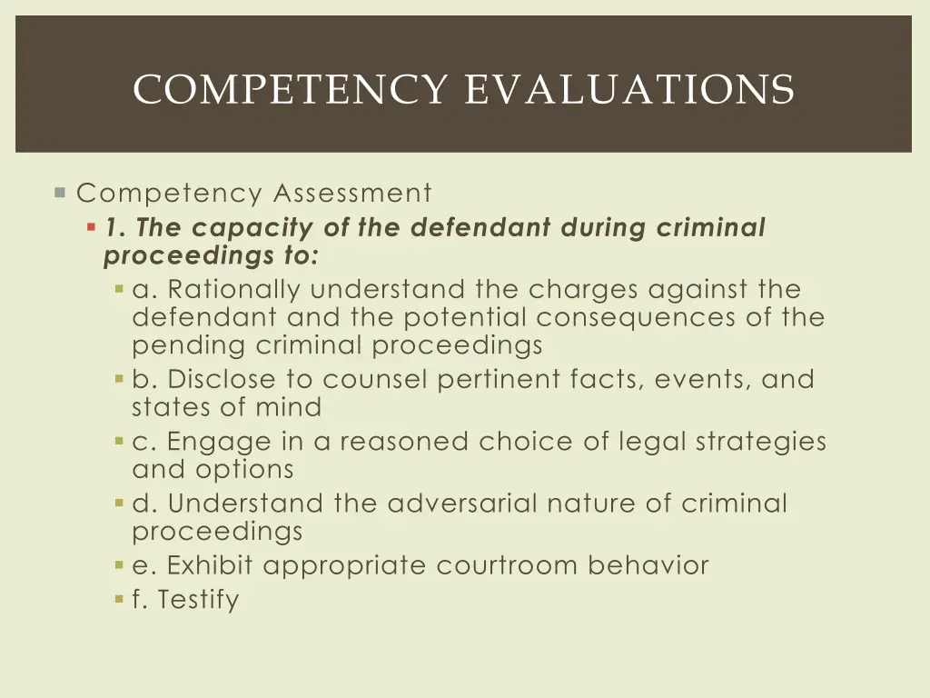 competency evaluations 1