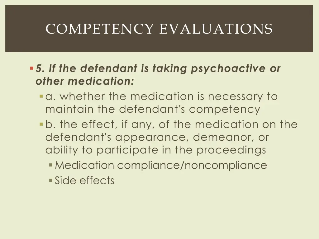 competency evaluations 5