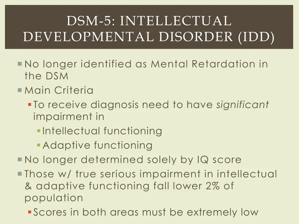 dsm 5 intellectual developmental disorder idd