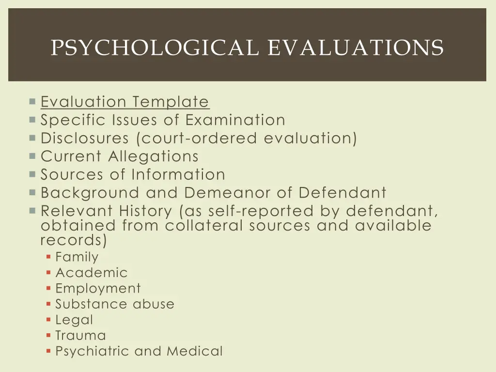 psychological evaluations 1