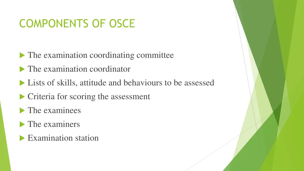 components of osce