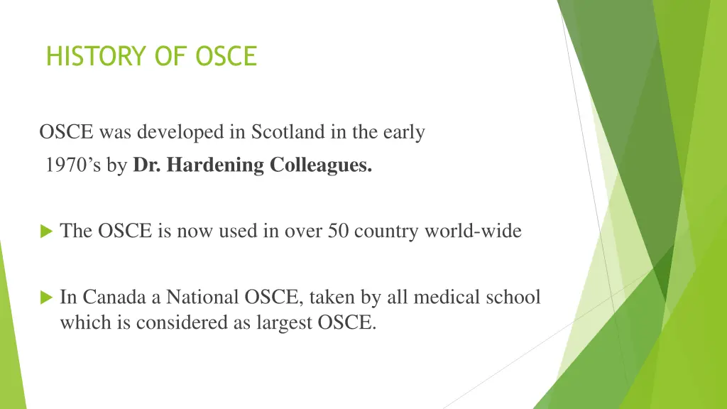 history of osce