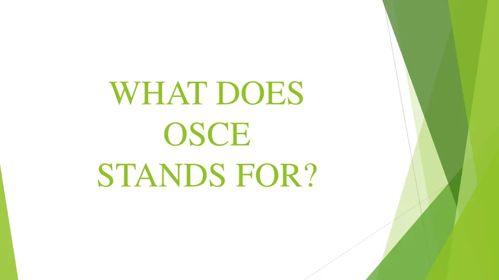 what does osce stands for