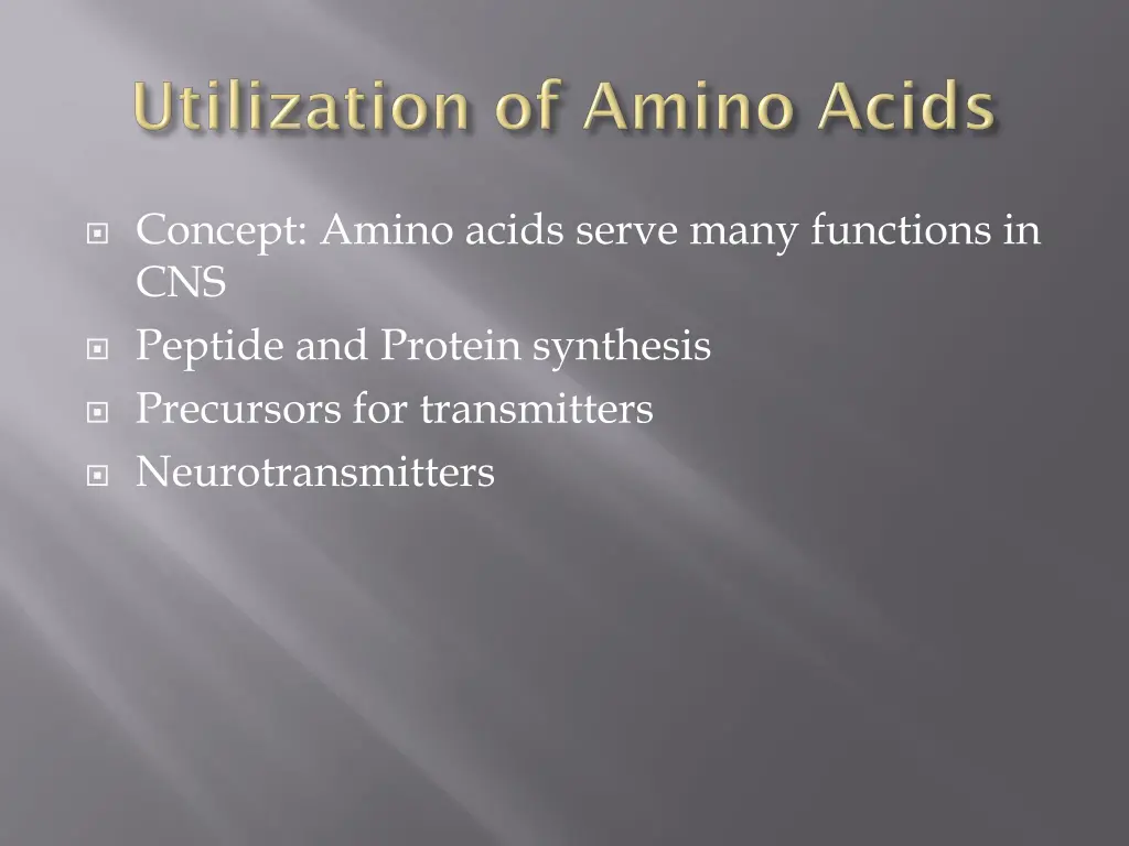 concept amino acids serve many functions