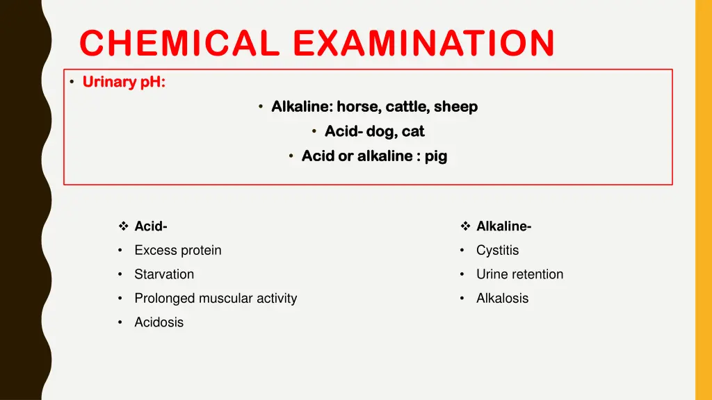 chemical examination