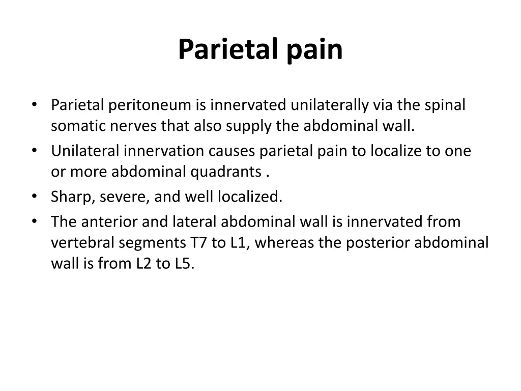 parietal pain