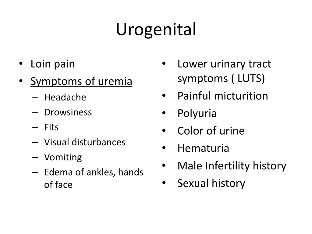 urogenital