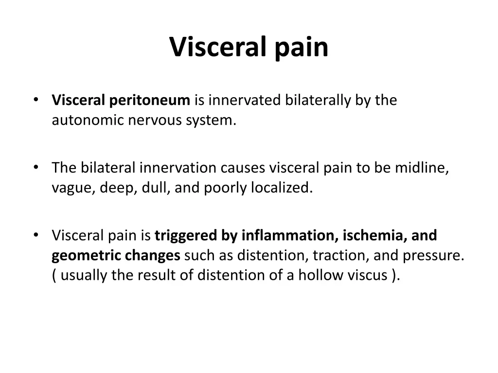 visceral pain