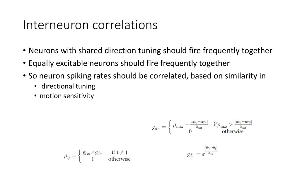 interneuron correlations