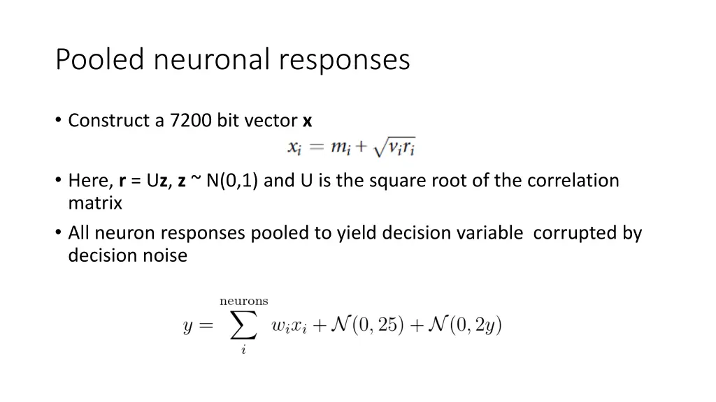 pooled neuronal responses