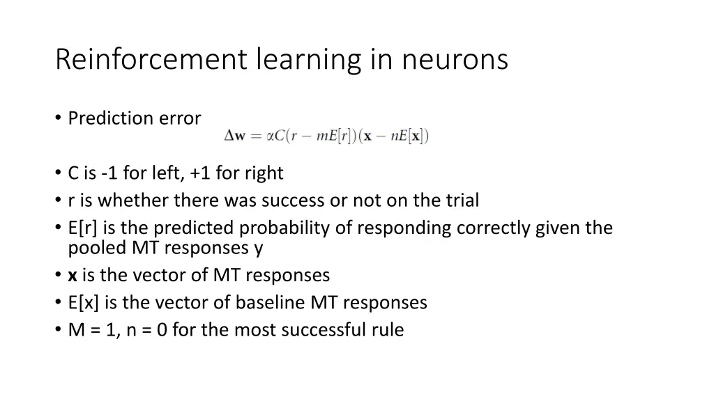 reinforcement learning in neurons