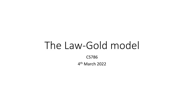 the law gold model