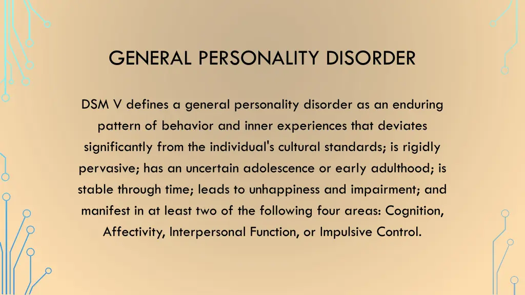 general personality disorder