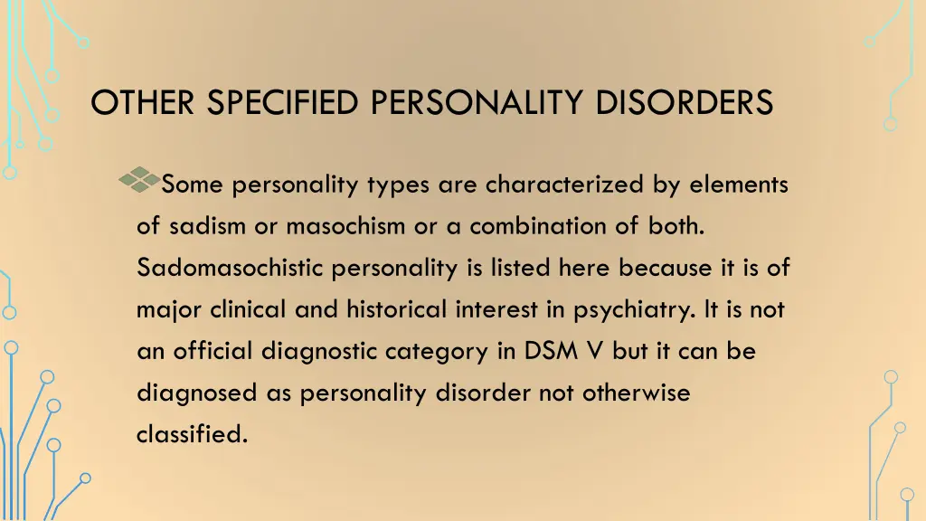 other specified personality disorders