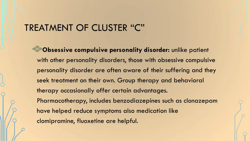 treatment of c luster c