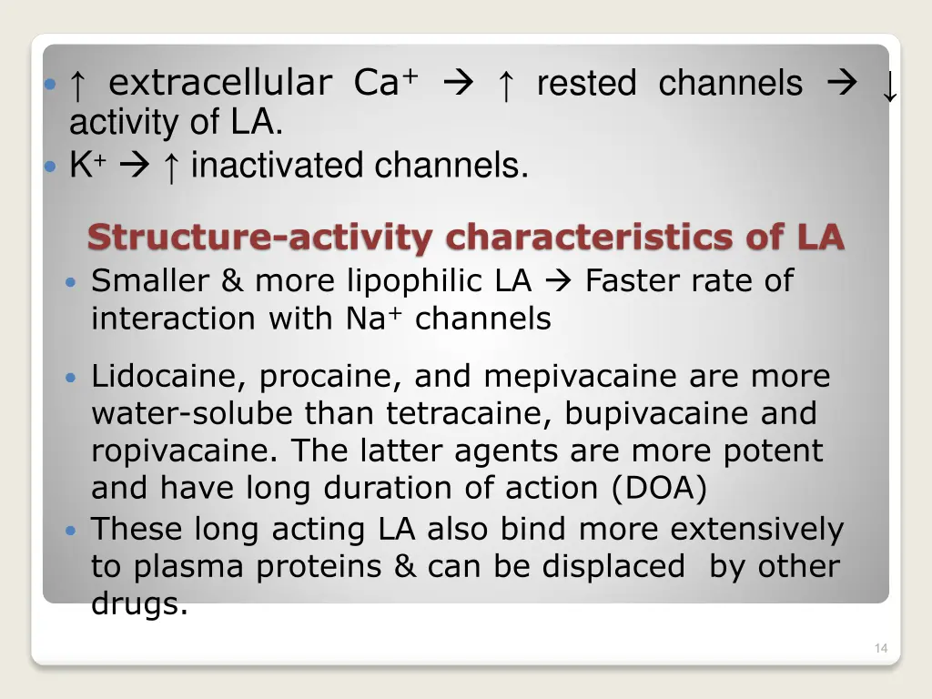 extracellular ca rested channels activity