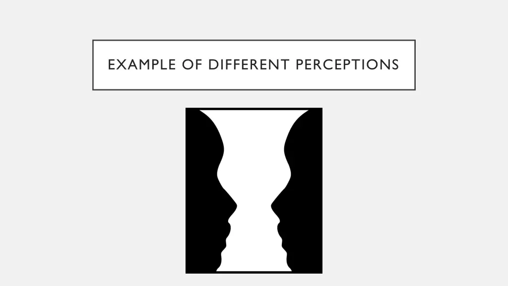 example of different perceptions