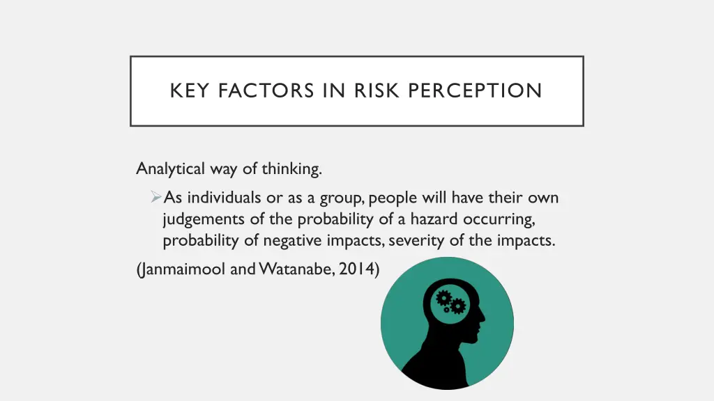 key factors in risk perception 3