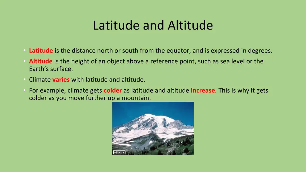 latitude and altitude