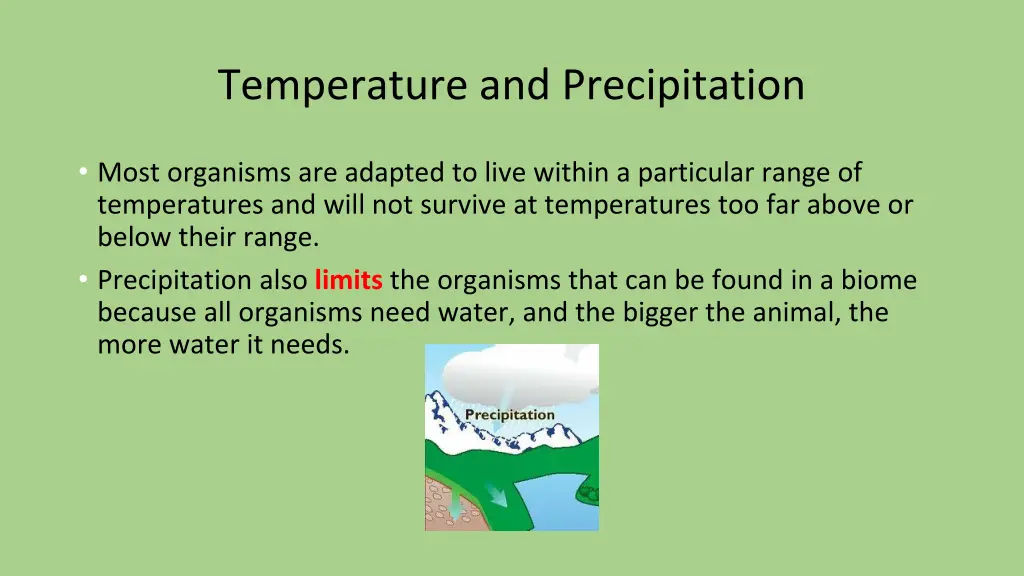 temperature and precipitation