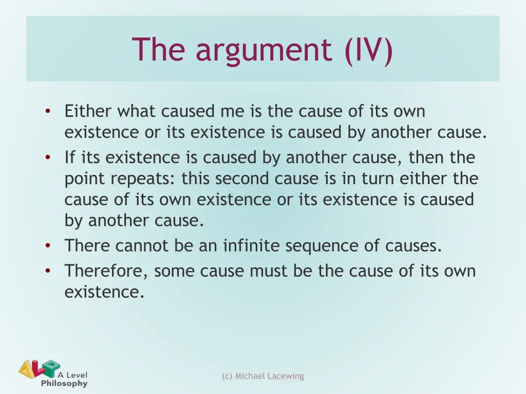 the argument iv