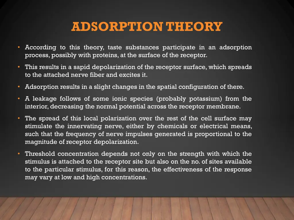 adsorption theory