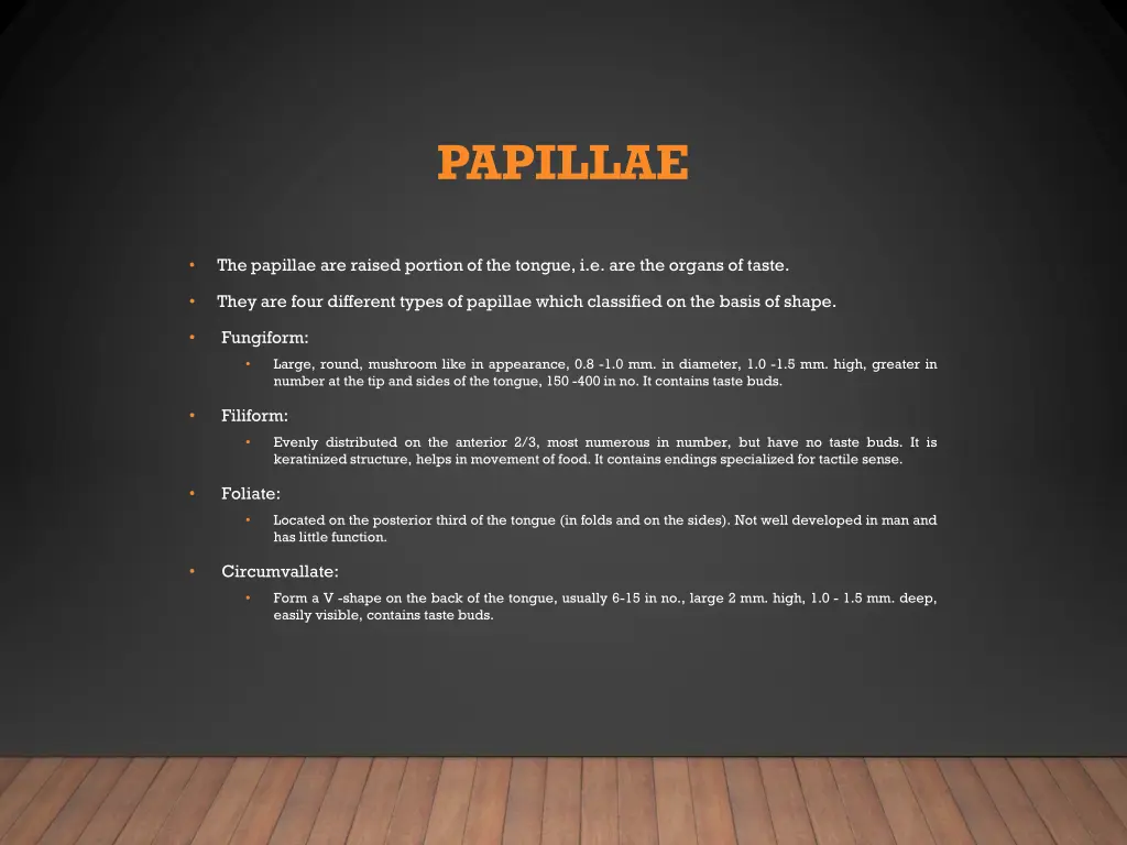 papillae