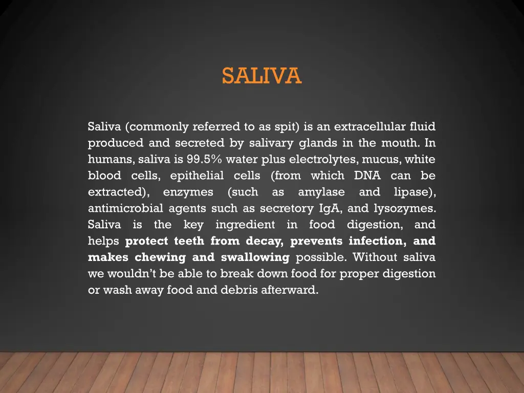 saliva